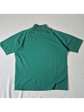 Vintage McGregor Miracle L Large 70s short sleeve mock neck top